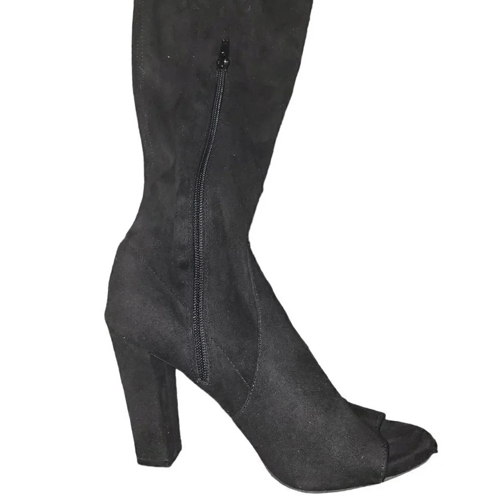 CARLOS Over The Knees Suede Boots Women's. Size 7.5. Excellent Condition Pre-own